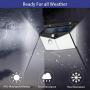 Solar Lights Outdoor 208 LED ，Solar Motion Lights Outdoor，3 Optional Modes Wireless Motion Sensor Light with 270°Wide Angle, IP65 Waterproof, Easy-to-Install Garden, Front Door, Yard, Garage-2Pack