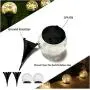 NC&APAUS Outdoor Solar Garden Lights 2 Packs Cracked Glass Balls In-Ground Solar Waterproof Lights Outdoor Solar Lamp for Lawn Patio Yard