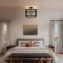 KDG Flush Mount Ceiling Light Fixture Semi Industrial Black 4 Lighting Fixtures for Hallway Entryway Passway Dining Room Bedroom Balcony Living Room KDG Flush Mount Ceiling Light Fixture Semi Industrial Black 4 Lighting Fixtures for Hallway Entryway Passway Dining Room Bedroom Balcony Living Room