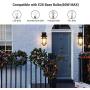 DEWENWILS Outdoor Wall Light, Seeded Glass Shade, Matte Black Finish, E26 Socket, Weather Resistant Wall Sconce, Exterior Porch Light Fixture for Garage, Backyard