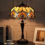 Tiffany Table Lamp 16 Inches Classical Baroque Stained Glass Desk Lamp Home Decoration Living Room Table Lamp (16 Inch)