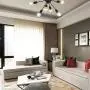 VINLUZ 6-Light Sputnik Chandelier Black Mid Century Modern Ceiling Light Industrial Pendant Lighting for Kitchen Dining Room Living Room