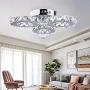 Modern Crystal Chandeliers, 3 Rings 36W LED Crystal Chandelier Fixtures Stainless Steel Pendant Ceiling Lights Fixtures for Dining Room Living Room Bedroom (Warm White)