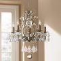 Jolie Bronze Chandelier 19 1/2'' Wide Crystal Beaded 5-Light Fixture for Dining Room House Foyer Kitchen Island Entryway Bedroom Living Room - Vienna Full Spectrum