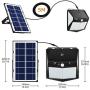 YOUAU Solar Lights Outdoor, 240 LED Solar Spotlight IP65 Waterproof Outdoor Lights Security Solar 3 Sensor Modes for Yard, Garage, Front Door