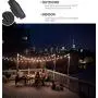 Sunlitec Solar String Lights Waterproof LED Indoor/Outdoor Hanging Umbrella Lights with 25 Bulbs - 27 Ft Patio Lights for Deckyard Tents Market Cafe Gazebo Porch Party Decor