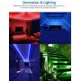XunHe LED String Lights, 32.8ft RGB Led Rope Light with Remote 48Keys Remote Control 300LEDS SMD 3528 RGB Color Changing Led Strip Light for Bedrooms Outdoor