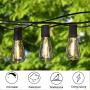 Goothy 10-Pack LED Light Bulbs 0.6 Watt C9/E17 Screw Base ST40 Replacement Clear Plastic Light Bulbs for Outdoor Patio ST40 String Lights, Warm White