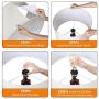 Floor Lamps for Living Room, KINGSO Wood Tripod Floor Lamp, Standing Light Flaxen Lamp Shade with E26 Bulb Base, Floor Lamps for Bedrooms Study Room Office