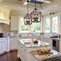 Farmhouse 4-Light Chandelier Rustic Wood Lantern Pendant Light with Imitation Wood and Iron Finish, Adjustable Height Hanging Lighting Fixtures for Dining Room Kitchen Island Hallway Foyer Entryway