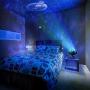 Galaxy Projector Light Bedroom Decor with Tripod Stand and Double Speakers Projects Starry Night Sky with Nebula Star and Earth USB Operated