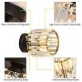 Ceiling Light Fixture Mini Hallway Modern Lighting fixtures Crystal Chandelier Semi Flush Mount for Bar Kitchen Dining Room