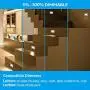 LEONLITE 120V Dimmable LED Step Lights, 3000K Warm White, Indoor & Outdoor, High CRI 90, ETL Certified, White, Pack of 3