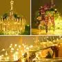 Svarog 2 Packs LED String Lights with Remote Control,Battery Operated Fairy String Lights,16ft 50LED Waterproof Copper Wire Starry Fairy Light for Bedroom Wedding Party Xmas Festival Deco(Warm White)