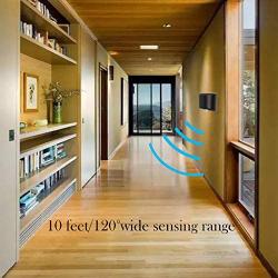Temgin Motion Sensor Wall Sconce Lighting LED 7W Wall Lights 3000K Indoor Wall Lamp Black Aluminum Modern Design for Living Room Bedroom Hallway Wall Décor Warm White