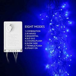 TORCHSTAR 16.4ft Extendable Icicle Lights with 216 LEDs, LED Starry Long Drop String Lights, Decoration Fairy Lights for Living Room, Holliday, Blue