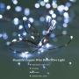 Outdoor Waterproof Solar String Lights, 100-LED with 8 Modes, Durable Super-Bright Light, Copper Wire Solar Powered Fairy Lights for Garden, Party, Christmas, Wedding 2-Pack (White)