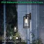 Outdoor Wall Lantern, Exterior Waterproof Wall Sconce Light Fixture, Matte Black Anti-Rust Wall Mount Light with Clear Glass Shade, E26 Socket Wall Lamp for Porch Entryway Doorway (Bulb Not Included)