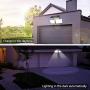 DLLT Solar Security Lights Motion Sensor, Led Flood Light Outdoor, Solar Powered Wall Spotlight, 2 Adjustable Head Dusk to Dawn Lighting for Garage, Yard, Patio, Garden, Porch (Daylight 2 Mode) White