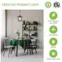 NILOAH Modern Industrial Pendant Light - Hanging Pendant Light Fixtures with Clear Glass, Black Ceiling Farmhouse Chandelier Light Fixture Suitable for Kitchen Island, Living Room and Corridor