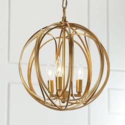 LU- Chandelier American Gold Wrought Iron Lamp Bedroom Living Room Dining Room Luxury Light ( Size : Diameter 45cm )