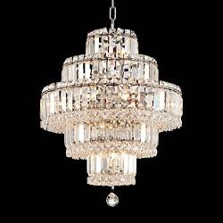 Talitha Chrome Crystal Chandelier 18 1/2'' Wide 18-Light Fixture for Dining Room House Foyer Kitchen Island Entryway Bedroom Living Room - Vienna Full Spectrum