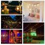 Goothy 50ft Globe Holiday String Lights with 53 G40 Bulbs (3 Spare) Backyard Patio Lights Garden Bistro Party Natural Warm Bulbs Cafe Hanging Umbrella Lights on Light String Indoor Outdoor-Brown