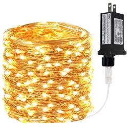 BHCLIGHT 66Ft 200 LED Fairy Lights Plug in, Waterproof String Lights Outdoor 8 Modes Copper Wire Lights Bedroom Decor, Twinkle Lights for Girls Room Garden Christmas Party Wedding (Warm White)