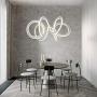 Modern LED Kitchen Island Chandelier Dining Room Chandelier Acrylic Ceiling Light Arc Pendant Light Energy-Saving Close to Ceiling Light 130W