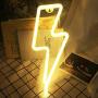 MWell Neon Signs, Neon Lights for Bedroom Wall Decor, USB and Battery Operated Led Fairy Lights, Outdoor Indoor String Night Lights for Kids Room, Living Room, Bar, Party, Wedding (Lightning-Warm)