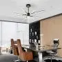 Modern LED Chandeliers,Garwarm 8-Lights Sputnik Pendant Lighting,Flush Mount Ceiling Hanging Lamp Fixture for Bedroom Livingroom Dinning Room,Black+Gold