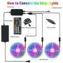 Aoguerbe Led Strip Lights 50 Feet Music Sync Color Changing Led Light Strips with 44-Keys IR Remote Controller RGB Rope Light Smart Led Lights for Bedroom Home Kitchen Party Decoration