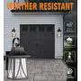 Cloudy Bay 120V Outdoor Wall Lantern with Dusk to Dawn Photocell, Includes LED Filament Bulb,Oil Rubbed Bronze