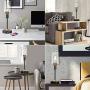 Industrial Table Lamp, Fully Dimmable Nightstand Lamp with 2 USB Charging Ports and AC Outlet, Clear Glass Shade Modern Lamp for Bedroom Living Room, Office, 6W 2700K LED Bulb Included