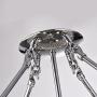 Marya 4-Light Chrome Round Shade Crystal Semi Flush Mount Chandelier Ceiling Fixture, Beaded Drum Shade
