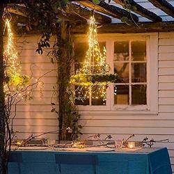 2 Pack Total 100LED 32ft String Lights Battery Powered with Copper Wire Decoration for Living Room Bedroom Garden Patio Indoor Outdoor Wedding Party Christmas Tree New Year,3AA Battery Opearted(Blue)