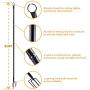 SURNIE String Light Poles for Outdoors (2 x 9 ft) Stainless Steel Connection Pole Patio Lights Halloween LED Hanging Solar Bulbs House Garden Wedding Cafe Party…