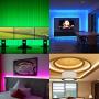 Lviedoy LED Strip Lights 16.4ft RGB Color Changing 5050 RGB led Lighting with 24-Key IR Remote Controller and 12V Power Supply Ideal for Bedroom Party and Holiday Decoration