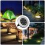 MAPLEZ Solar Ground Light 8 LED Solar Outdoor Lights Disk Light Waterproof for Garden Yard Patio Pathway Lawn Driveway Walkway 8 Packs Warm White