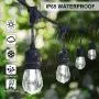 2-Pack Dimmable LED Outdoor String Lights for Patio Daylight White, IP65 Waterproof Hanging Edison Bulbs, Commercial Grade Lights String Create Ambience for Cafe Garden Backyard Party (Total 96ft) 2-Pack Dimmable LED Outdoor String Lights for Patio Daylight White, IP65 Waterproof Hanging Edison Bulbs, Commercial Grade Lights String Create Ambience for Cafe Garden Backyard Party (Total 96ft)