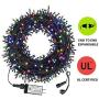 VTECHOLOGY 105FT 300 LED Christmas String Lights Outdoor Indoor Christmas Tree Lights UL Certified 8 Modes with End-to End Plug for Christmas Trees, Patio, Garden, Party, Wedding (Multi Color)