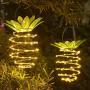 Hanging Solar Lights Outdoor Landscape Decorative Hanging Pineapple Lights 60 LED Waterproof Solar Lanterns for Garden Yard Patio Lawn Balcony Path…