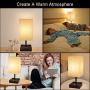 Touch Table Lamp, 3 Way Dimmable Touch Lamp Bedside Lamp with 2 USB Charging Ports and 2 AC Outlets, Modern Nightstand Lamps Bedroom Lamp for Bedroom Living Room Reading Office, LED Bulb Included