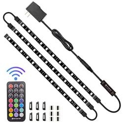 HitLights LED Strip Lights 3 Pre-Cut 12Inch/36Inch LED Light Strip Flexible Color Changing 5050 LED Accent Kit with RF Remote, Power Supply, and Connectors for TV, Home, DIY Decoration