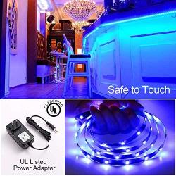 52.5ft RGB LED Strip Light Kits for Bedroom, Dimmable Color Changing LED Tape with 44Key RF Remote, Flexible 480 Premium 5050 LEDs LED Ribbon, Kitchen Bar Cabinet Home Lighting, UL Listed Power Supply