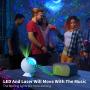 KOOVON Night Light Star Projector, 3 in 1 Galaxy Light Projector with Moon, Star, LED Moving Nebula Cloud for Kids Baby Bedroom/Game Rooms/Home Theatre, Built-in Voice Control, 120° Adjustable Angle