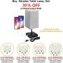 Touch Table Lamp with 2 USB Charging Ports and 2 AC Outlets, 3 Way Dimmable Touch Lamp Bedside Lamp Grey Nightstand Lamps Square Lampshade Bedroom Lamp for Metal Base Perfect for Bedroom Living Room