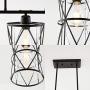 SHENGQINGTOP 33 Inches Industrial Kitchen Island Lights with Clear Glass, 3-Light Dining Room Lighting Fixtures Hanging, New Transitional Multi Pendant Lighting, Matte Black Finish