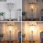 Touch Control Crystal Table Lamp with Dual USB Charging Ports, 3-Way Dimmable Bedside Touch Lamp Decorative Nightstand Lamp with Elegant Lamp Shade for Living Room Bedroom, B11 6W LED Bulb Included