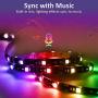 20ft Rainbow Color RGB Led Strip Light, Music Sync Dreamcolor Tape Lights, Dimmable Color Changing Flexible LED Ribbon, RF 44-Key Remote, Waterproof Rope Lighting for Bedroom Party Home Kitchen Gaming